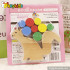 Most popular cute squirrel wooden baby stacking blocks W13D091
