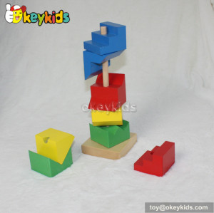 Most popular geometry wooden stackable baby toys W13D108