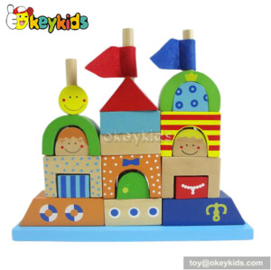 Wholesale high quality cartoon wooden stackable toys W13D046