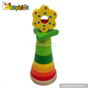 Wholesale cartoon children wooden stacking toys for 1 year old W13D054
