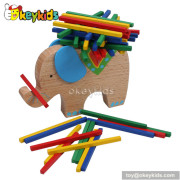 Wholesale cartoon elephant layers wooden stacking toys for 2 year olds W13D055