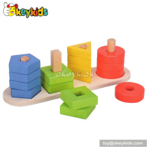 Wholesale educational toy wooden stacking blocks for babies W13D084