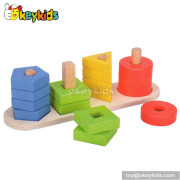 Wholesale educational toy wooden stacking blocks for babies W13D084
