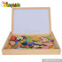 Best design double-sided educational wooden baby drawing toys W12B061