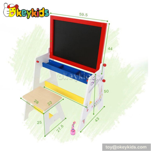 Best design educational wooden drawing table and chair for kids W12B050