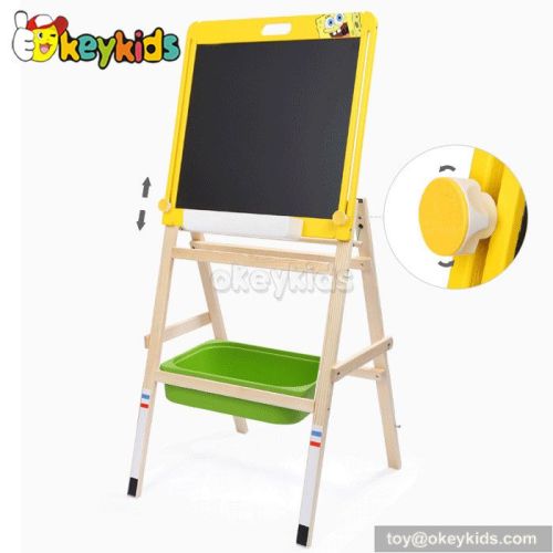Best design double-sided educational children wooden drawing board for sale W12B056