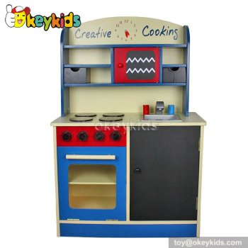 2016 New design interesting wooden play kitchen for kids W10C012