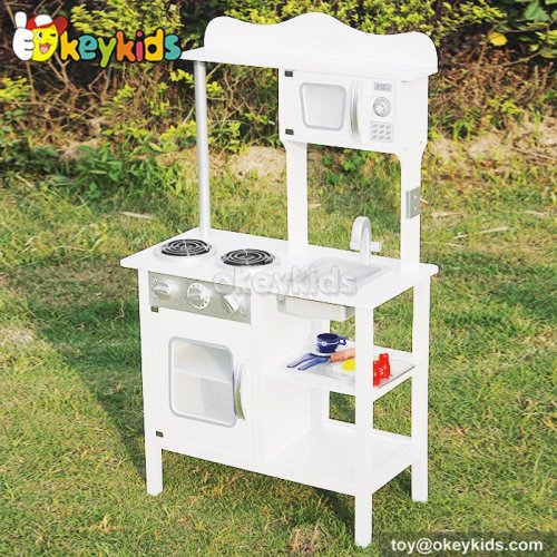 Most popular educational toy wooden kids kitchen set W10C045B
