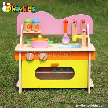 Most popular educational toy wooden kids play kitchen W10C056