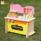 Most popular educational toy wooden kids play kitchen W10C056