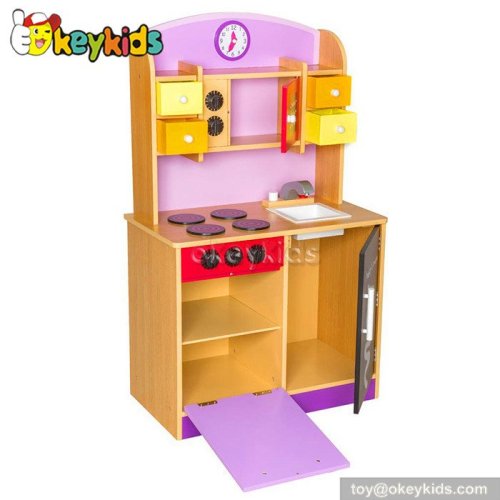 Most popular role play toy wooden kitchen set for kids W10C112