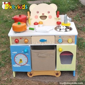 Most popular children role play toy wooden kitchen toys for sale W10C146