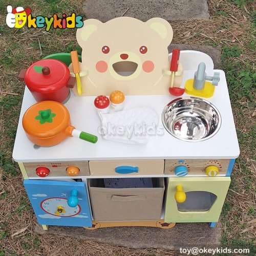 Most popular children role play toy wooden kitchen toys for sale W10C146