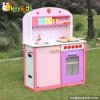 Cooking play toy pink wooden kitchen set for girls W10C231