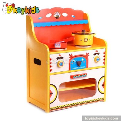High quality cooking play toy wooden kitchen for kids W10C210