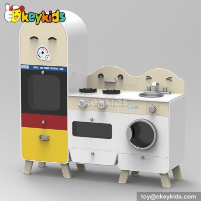 New design cooking play toy wooden children kitchen W10C239