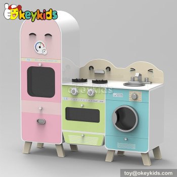New design cooking play toy wooden play kitchens for toddlers W10C241
