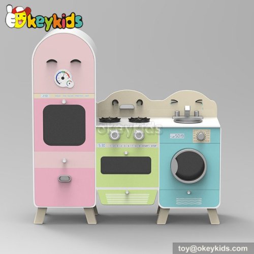 New design cooking play toy wooden play kitchens for toddlers W10C241