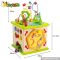 Top fashion educational beads and maze toy wooden kids activity cube W12D026
