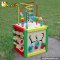 Top fashion kids preschool multi beads toy wooden play cube W11B060