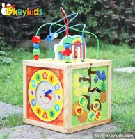 Top fashion kids multi toy wooden 5 in 1 activity cube W11B127