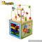 Most popular toddlers educational toy wooden activity cube for kids W11B122