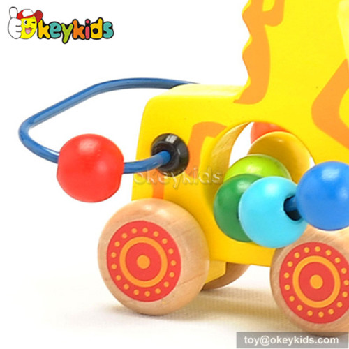 Most popular toddlers educational toy wooden wire bead toy W11B070