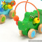 Top fashion toddlers preschool wooden wire bead toys for 1 year old boys W11B072