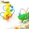 Top fashion toddlers preschool wooden wire bead toys for 1 year old boys W11B072