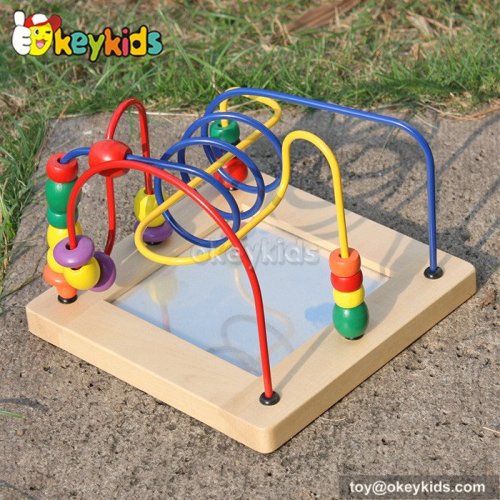 Top fashion toddlers preschool wooden bead maze table for 1 year old boys W11B129