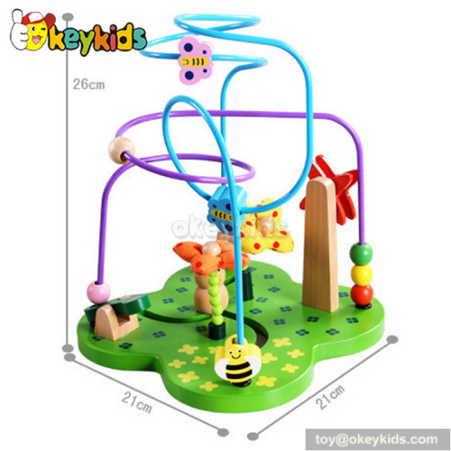 Top fashion toddlers preschool wooden bead maze toy W11B073