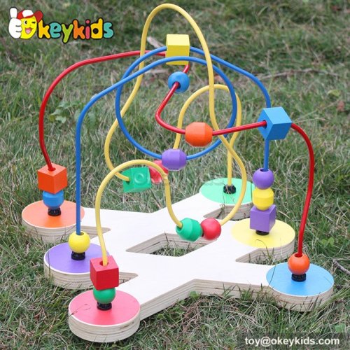Top fashion toddlers home play wooden wire maze for 1 year old W11B079