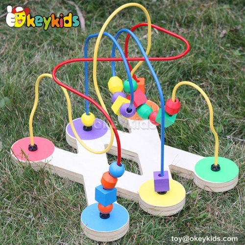 Top fashion toddlers home play wooden wire maze for 1 year old W11B079