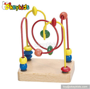 Wholesale cheap preschool toy wooden beading toys for sale W11B048