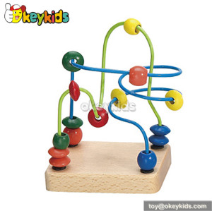 Wholesale cheap educational toy wooden beading toys for sale W11B049
