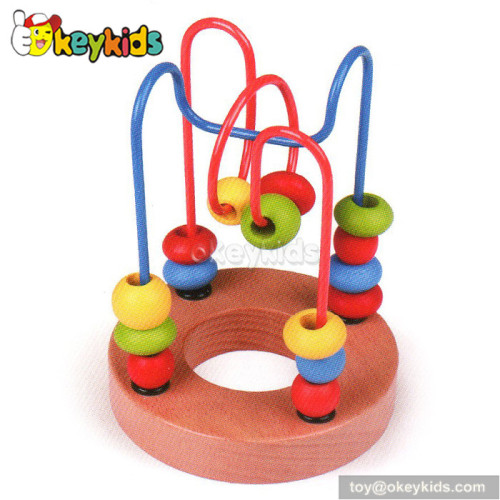 Top fashion toddlers educational wooden bead and wire toy for 1 year old W11B064
