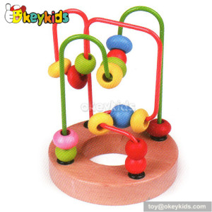 Best design preshool toy wooden baby toy beads wire W11B063