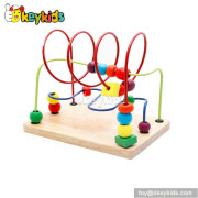Wholesale cheap educational toy toddlers wooden toy beads on wire W11B113