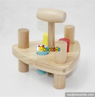Most popular toddlers educational toy pounding wooden peg toy W11G013