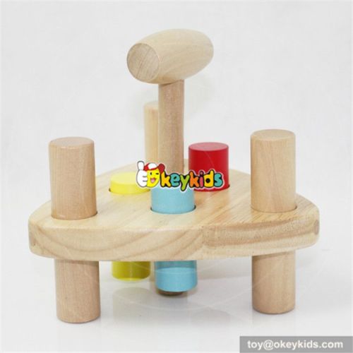 Most popular toddlers educational toy pounding wooden peg toy W11G013