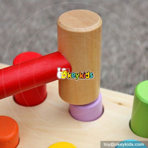 Most popular educational kids pound a peg wood toy with hammer W11G018