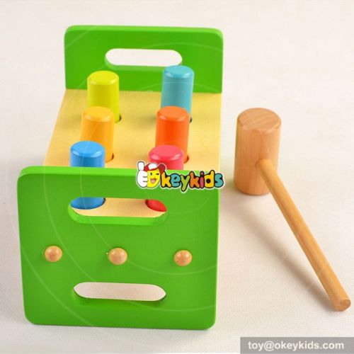 Most popular kids educational toy wooden pounding bench W11G021