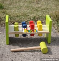 Most popular kids educational pounding bench wooden hammer toy W11G025