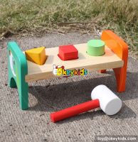 Most popular preschool kids pounding wooden hammer bench toy W11G026