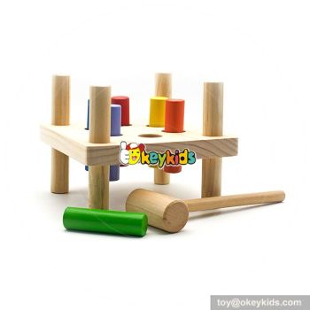 Most popular preschool kids pound a peg wooden bench W11G027