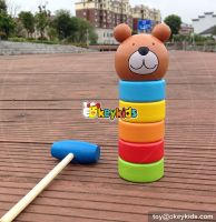 Most popular preschool kids educational toy wooden baby pounding toy W11G030