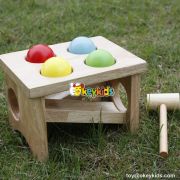 Most popular preschool pound bench wooden educational toys for babies W11G031