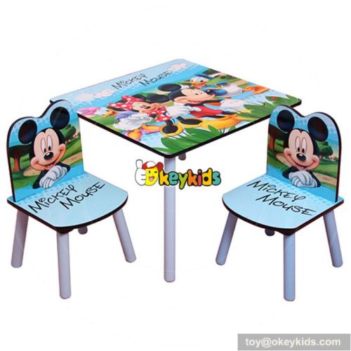 Best design Mickey mouse bedroom furniture kids wooden table and chairs W08G151
