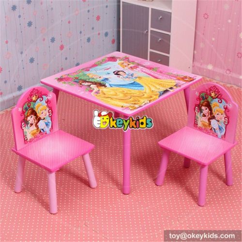 Best design bedroom furniture wooden kids desk and chair set W08G152