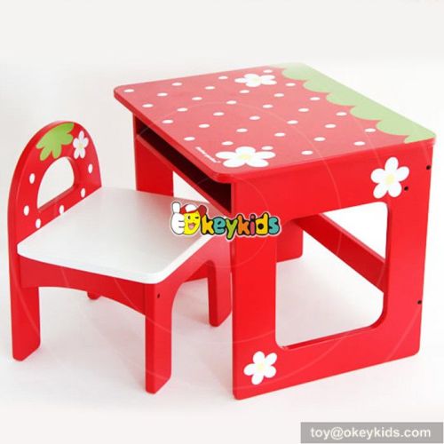 Best design bedroom furniture children studying wooden desk and chair set W08G155